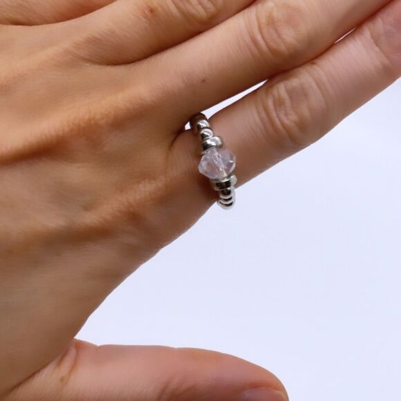 NIB Wool + Pepper Co. Iridescent & Silver Ring - Picture 8 of 8